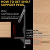UBANU Transparent Shelf Support Column, 20 Shelf Pin Self-Locking Bracket