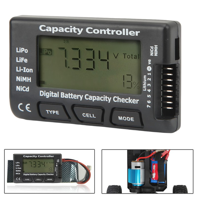 Battery Capacity Controller Voltage Tester Digital Display Meter Gauge for