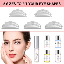 Lash Lift Kit - Eyelash Perm Kit with Upgraded Glue, Professional Lash Curling and Lifting Set, Semi-Permanent Lash Curl for Salon and Home Use