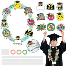 Funnlot Candy Leis for Graduation 2025 - Graduation Leis 2025 Candy Lei Tubing Graduations Lei Accessories Candy Lei Making Kit Supplies with Ribbon DIY Leis for Kindergarten Graduate Party Gift