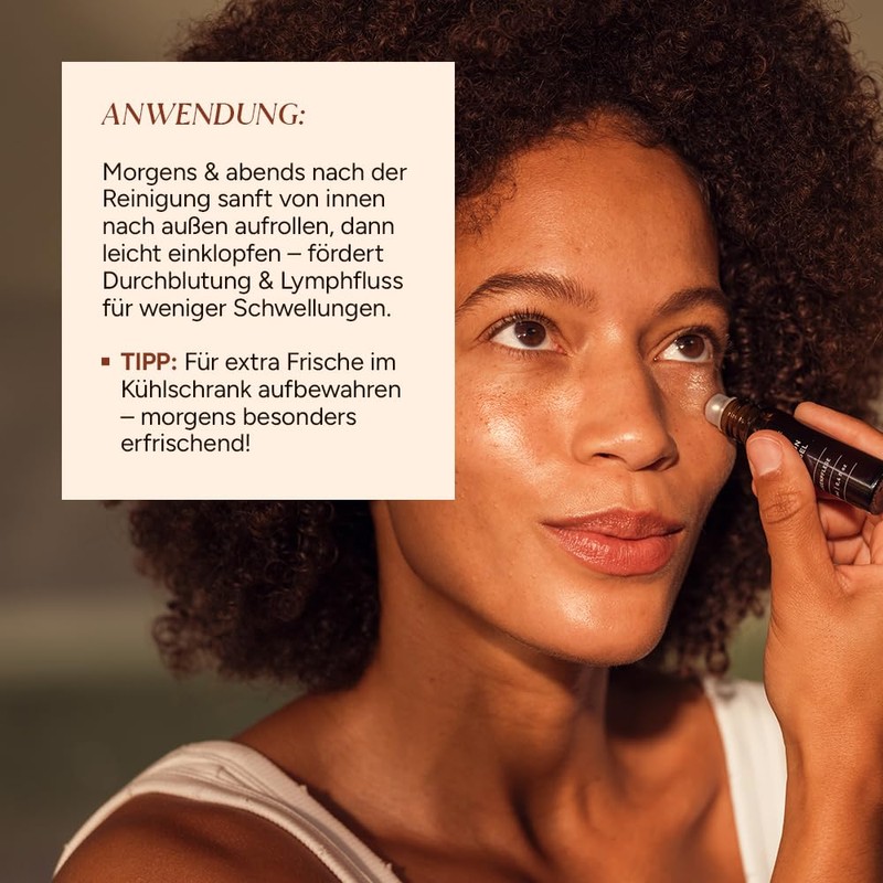 JUNGLÜCK Hyaluronic Eye Gel - Cooling Eye Roller Against Dark