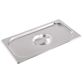 Vogue Stainless Steel Lid for 1/2 Gastronorm Tray, Silver, GN 1/2 Half Size Lid, Compatible with all Vogue 1/2 Sized Gastronorm Pans - Oven, Freezer & Dishwasher Safe, K931