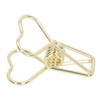 100pcs Binder Clips Heart Style Long Tail Shape Metal Iron