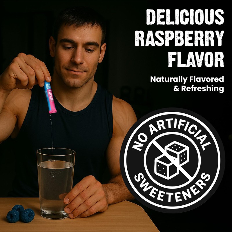 CardoMax Hydromax Electrolyte Drink Mix – Raspberry 15 Liquid Packets