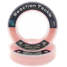 Reaction Tackle 100% Pure Fluorocarbon Fising Line - Leader Line/Pink / 10LB 50 Yd