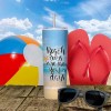 White ProSub 20oz Straight Skinny Tumbler Sublimation Mug Blanks -