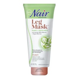 Crema Depilatoria Corporal Nair Leg Mask Suave Y Exfoliante Algas Marinas 227 G