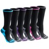Dickies womens Dritech Advanced Moisture Wicking Crew Sock (6/12 Packs)Black