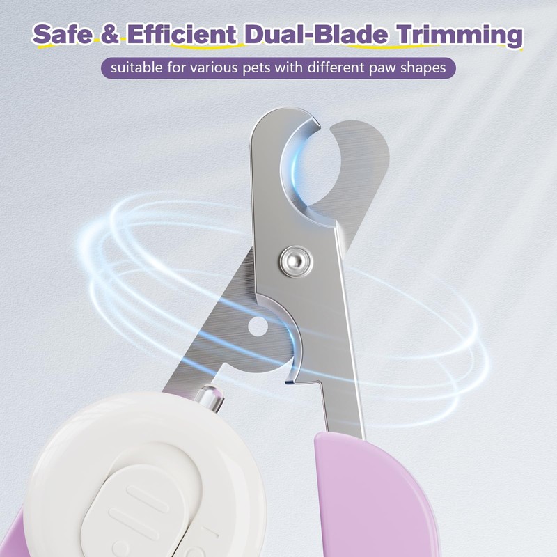 Euqvunn Cat Nail Clippers, Professional Cat Claw Clipper with Dual-Blade,