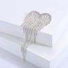 Heart Tassel Rhinestones Brooches Lapel Pins Delicate Luxury Sparkly Crystal