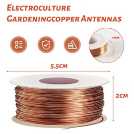 Zyiphor Reiner Kupferdraht 1mm x 20m T2 Blanker Kupferdrähte Basteldraht Schmuckdraht Kupferspulen Copper Wire für Schweißen, Experiment, Schmuck, Garten, Pflanzen