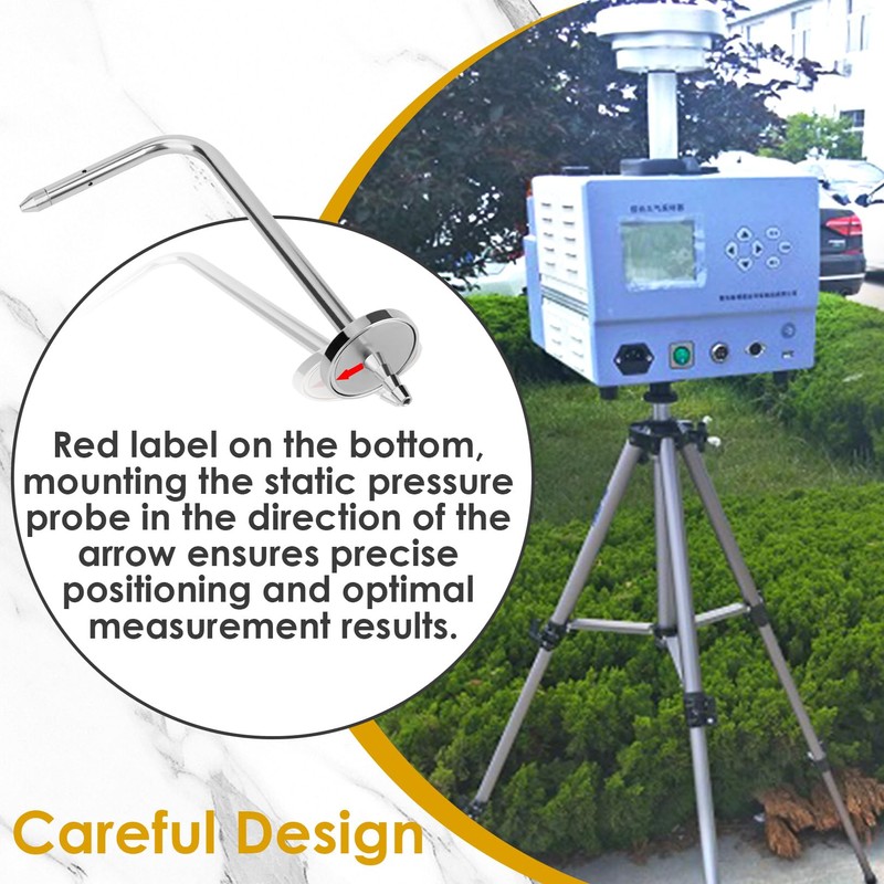 Static Pressure Probe with Magnetic Flange for HVAC Fieldpiece Manometers