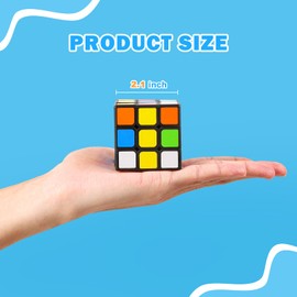 ASONA 12 PCS Speed Cubes Bulk, 2.1in 3×3×3 Smooth Flexible Magic Cube 3D Puzzles Cube with Vivid Color, Stress Relief Toy, Party Favors Birthday Party Gifts Stocking Stuffers for Kids Teens and Adults
