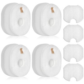 Anewise 4 Pack Filter Replacement for Shark Rocket HV301, HV302, HV30126, HV300, HV305, HV292, HV307Q, QS301Q, HV310, UV450 Ultralight Corded Stick Vacuum, Part #XFFV300, 4 Foam + Felt + Post Filters