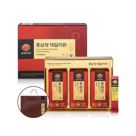 Cheonjiin Red Ginseng Extract Daily One 6-year-old red ginseng stick, 10ml, 30 pieces 10ml × 30 pieces / 천지인 홍삼정 데일리원 6년근 홍삼 스틱, 10ml, 30개 10ml × 30개