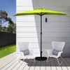 WestinTrends Lanai 9 Ft Outdoor Patio Half Umbrella, Small Grill