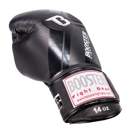 Booster BGL-1 V3 Boxing Gloves Black / Black Foil Leather, Ounces:12 oz