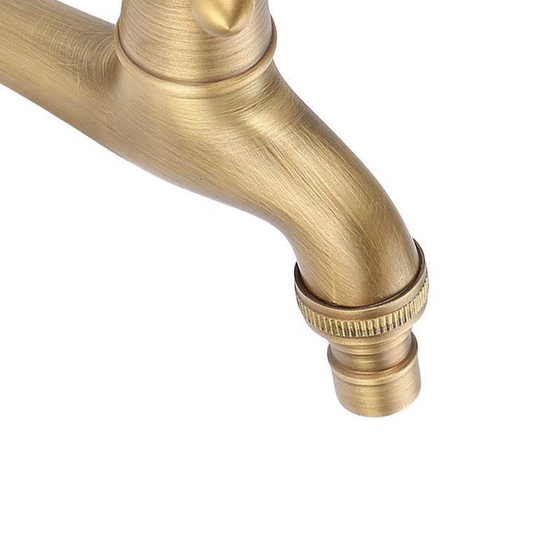 Vintage Solid Brass Single Handle Faucet for Washing Machine Wall