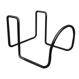 Jantens Heavy Duty Hose Holder - Wall Mount for 3/4 to 1-1/4 Inch Railing, Powder Coated Steel Hook for Expandable & Flexible Hoses - Black