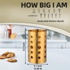 QRU Kitchen Utensil Holder for Countertop (H6.7” x W4.1”), Stainless