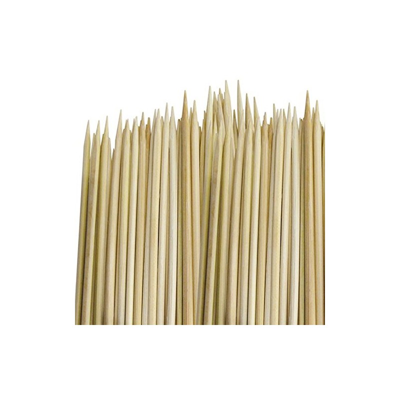 100 x SKEWERS IN BAMBOO (CARDED) Size 250mm