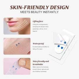 Cinta de elevación facial, cinta de elevación facial invisible, levantar instantáneamente la piel flácida de la cara, ocultar la mandíbula doble, crea