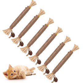 Catnip Toys Silvervine Chew Stick Dogs can get Crazy Blenteractior Kittens Teeth Cleaning Indoor Cats (12Pcs)