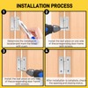 20 PCS 2 inches High-end Stainless Steel Mini Small Hinges