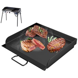DcYourHome 14" x 16" Fry Griddle Pan for Camp Chef SB30D,EX280LW,EX60LW,YK60LW,EX60FP,EX90LW,EX60B,EX60P,DB60D, Universal Flat Top Plate for 14" Cooking Systems and Double & Single Burner Gas/Propane