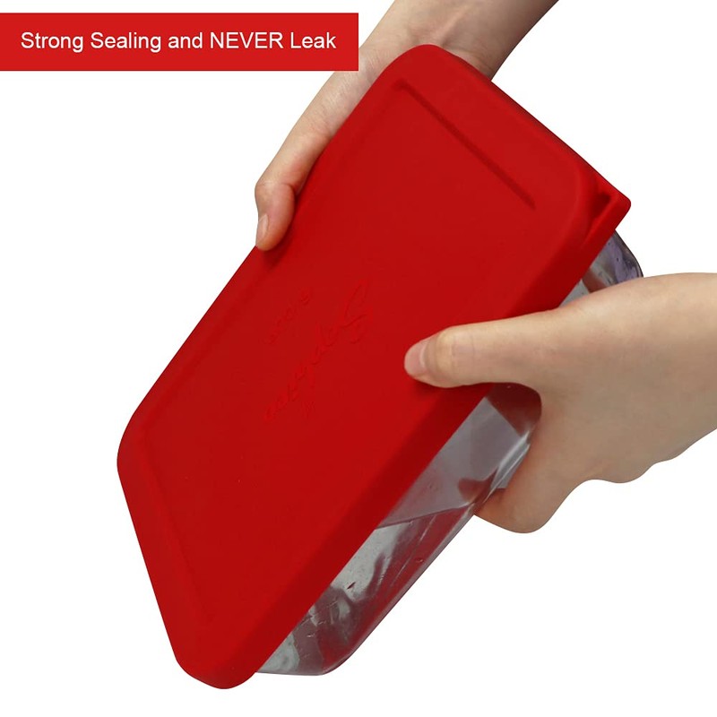 Sophico 6 Cup Rectangle Silicone Storage Cover Lids Replacement for