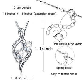 ABBGIABBW 925 Sterling Silver Always My Nana Forever My Friend Infinity Love Heart Pendant Necklace Grandmother Jewelry Gifts for Women Grandma