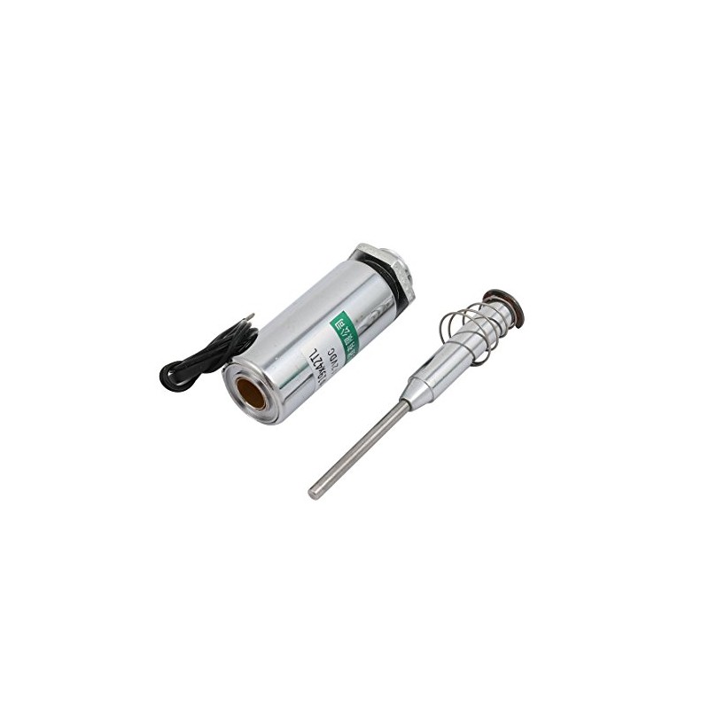 uxcell DC 12V Push Type Tubular Linear DC Solenoid Electromagnet