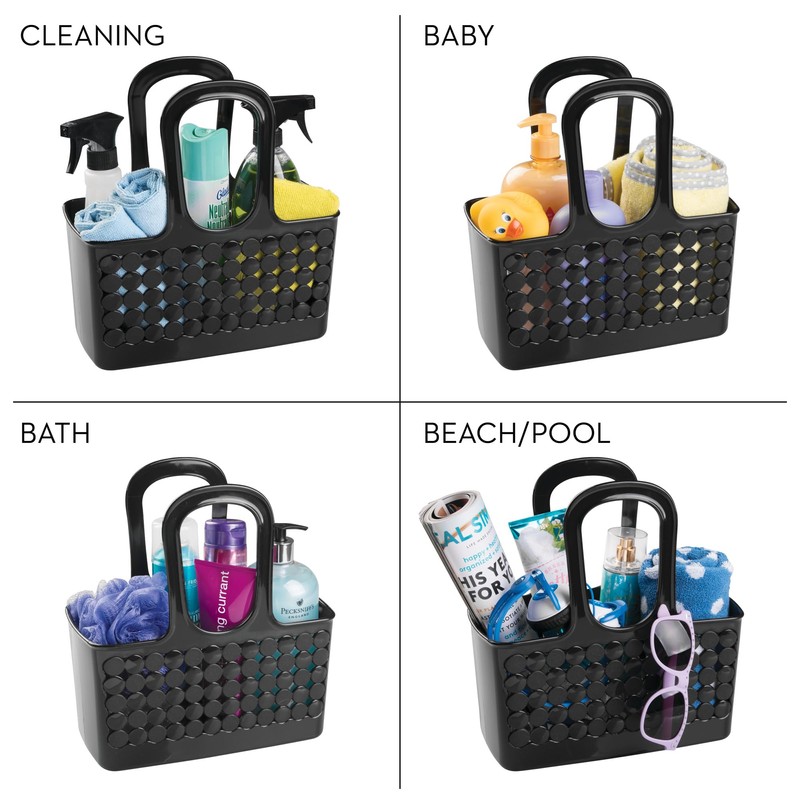 iDesign Portable Shower Tote Caddy for College Dorm or Bathroom,
