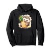 Pineapple Hedgehog Watercolor Artwork Drawing Wildlife Pullover Hoodie