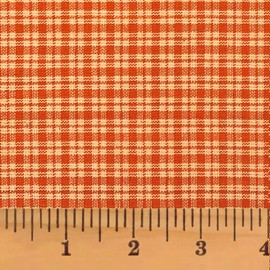 Pumpkin Spice 3 Cotton Homespun Plaid Fabric by JCS - Sold by The Yard