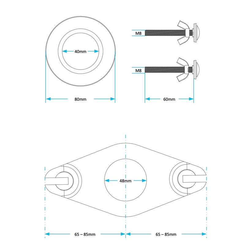 Easy Fit Close Coupling Kit for Close Coupled Toilets -