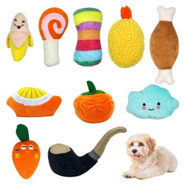 Hreaiaps H02 Dog Toy, 10-Piece Set, Dog Chew Toy, Sound, Plush, Cute, Dog Toy, Pet Supplies, Relieves Lack of Exercise, Stress Relief, Funny, Clean, Safe, Durable, Dogs, Cats, Toothpaste, Toss Toy,