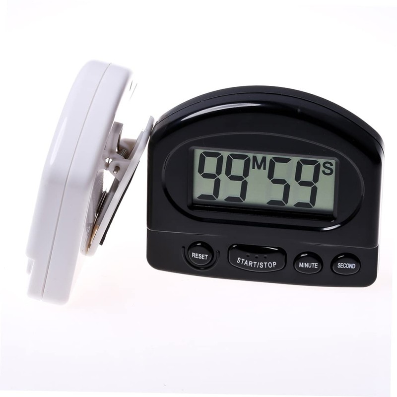 Alipis 2pcs Magnetic Timer Clock with Alarm Large Digital Display