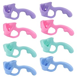 OSVJE 8 Pcs Ergonomic Pencil Grippers, Comfortable Pencil Grips Writing Aid Correction Tool, Multi-Color Silicone Pencil Holder for Kids/Adults Special Education