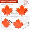 2 Pack Canada Day Maple Leaf Sunglasses, Red Transparent Rimless