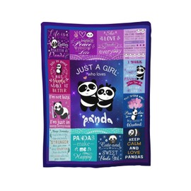 Panda Blanket Cute Panda Plush Throw Blanket Super Soft Cozy Warm Fleece Panda Bedding Blanket Gifts for Kids Girls Boys Women 40"X50"