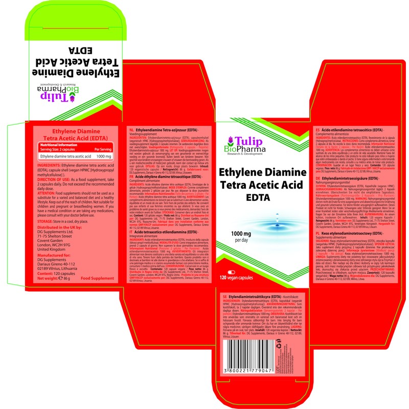 Tulip BioPharma EDTA (Ethylene Diamine Tetra Acetic Acid) 500mg 120