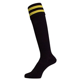 Mine Soccer Socks, Resistant to Wear, 2 Line / BK x YL