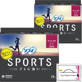 Sofy Sports Napkins, Anti-Shifting, Especially Large Daytime Use, with Wings, 10.2 inches (26 cm), Set of 19 x 2 (38 Total), Includes Special Tissue