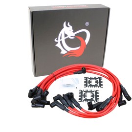 Dragon Fire ULTRA LOW 150 Ohm per/ft. Race Series SBC BBC High Performance 10.2mm Ignition Spark Plug Wire Set Compatible With HEI 283 305 307 327 350 383 396 400 427 454 Oem Fit PW350-DF