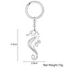 SHIGIE Stainless Steel Cartoon Seahorse Keychain Ocean Animals Key Ring