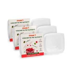 Virosac 12 x 0.5 Litre PP Food Storage Trays Fridge Freezer