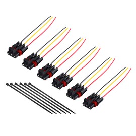 UNIGT 6 Pack 14AWG Pulse Power Plug Connector Pigtail Compatible with 2018-2025 Polaris Ranger General RZR Accessories