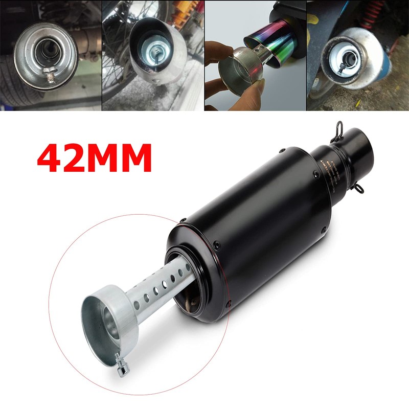 Baceyong 2 x Universal Motorcycle Exhaust Muffler DB Killer Short