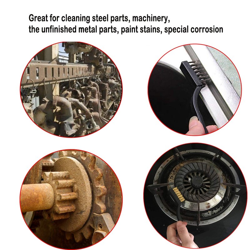 Sayago 6PCS Brass Wire Brush Wire Brushes Set Small Mini